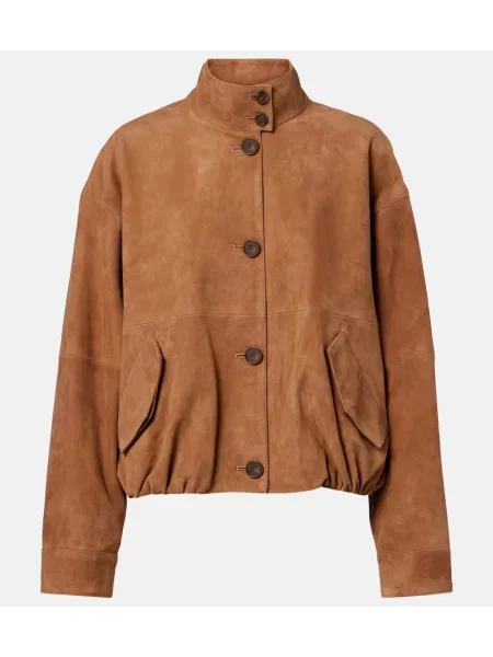 Geacă Simkhai din piele de căprioară maro