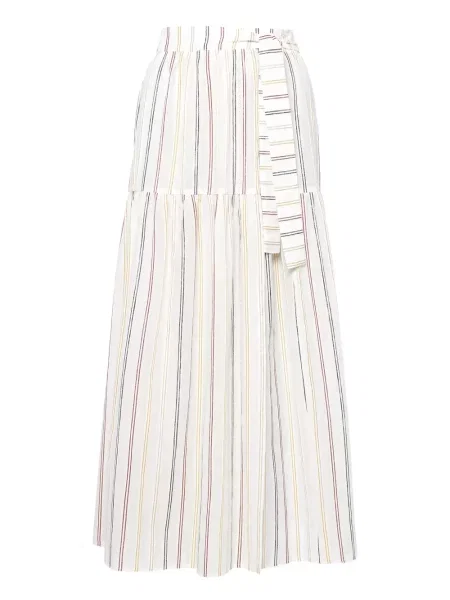 Warstwowa maksi spódnica maxi Eres w paski biała