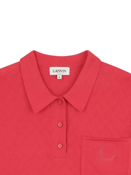 Koszulka polo dziecięca Lanvin Enfant czerwona