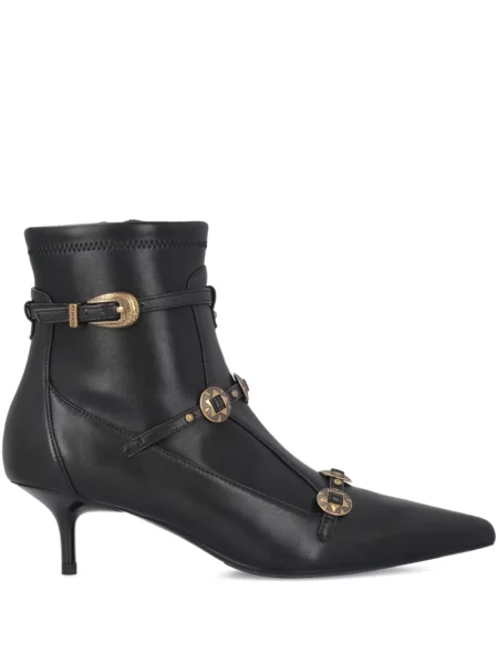 Botine Pinko din piele cu cataramă negru