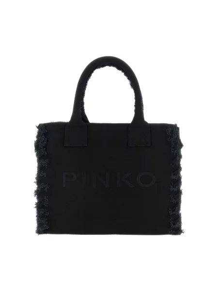 Shopperka Pinko skórzana czarna