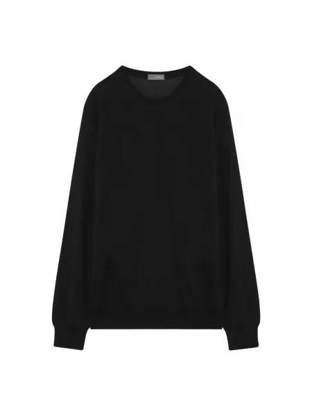 Sweter Drumohr z okrągłym dekoltem czarny
