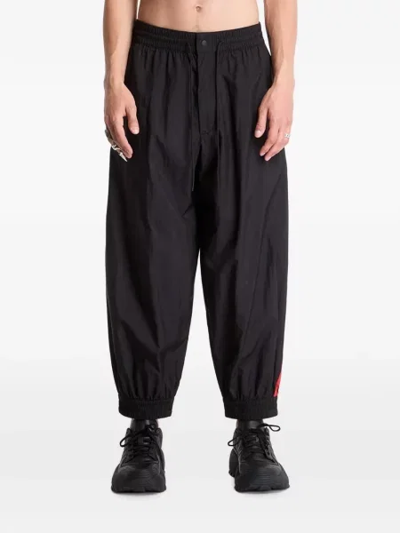 Pantaloni Y-3 cu dungi alergare negru