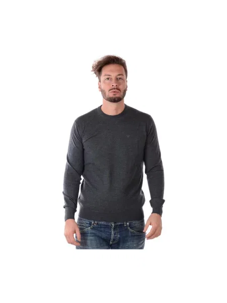 Sweter Emporio Armani wełniany szary