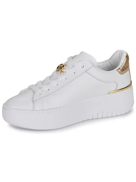 Šnurovacie čipkované tenisky Michael Michael Kors biela