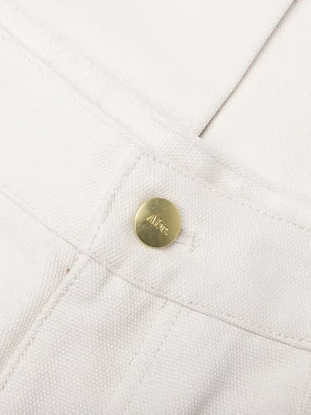 Pantaloni Advisory Board Crystals de cristal din canvas alb