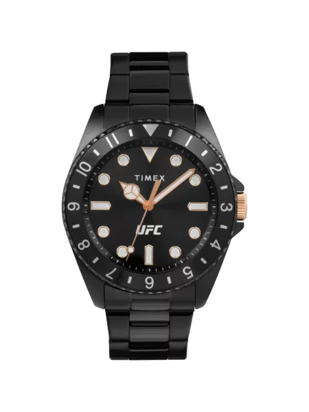 Lniany zegarek Timex czarny