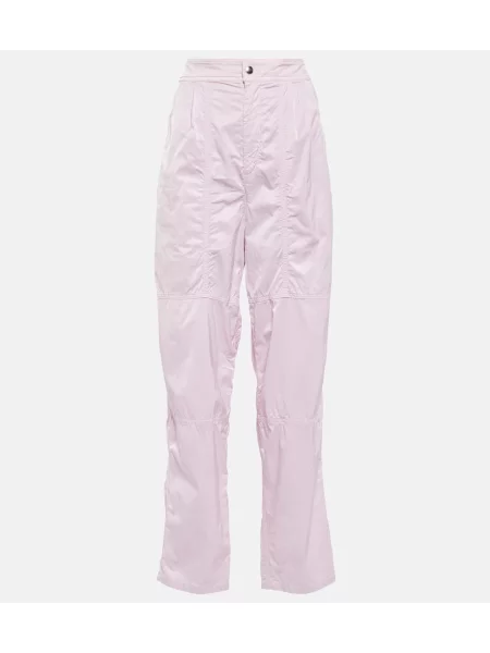 Pantaloni Isabel Marant cu talie joasă roz