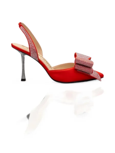 Pantofi cu toc Kat Maconie cu funde roșu