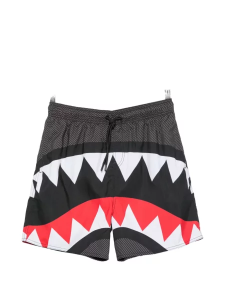 Slip de baie Sprayground cu autograf negru