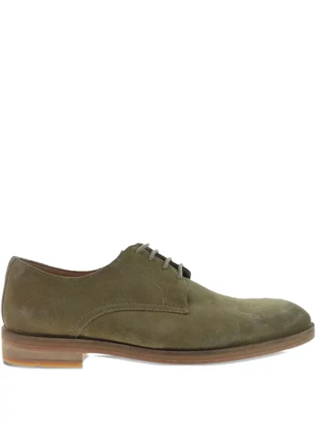 Pantofi derby Clarks Originals cu șireturi din dantelă verde