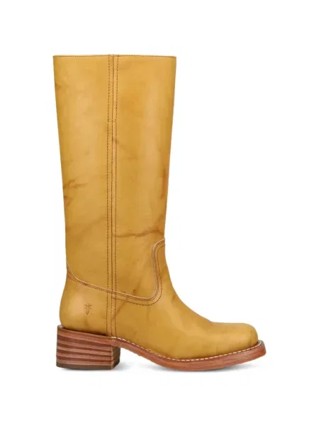 Botine Frye din piele galben