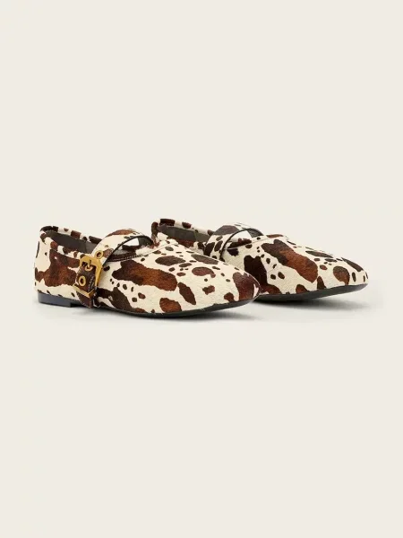 AllSaints balerini piele Sabine Shoe bej