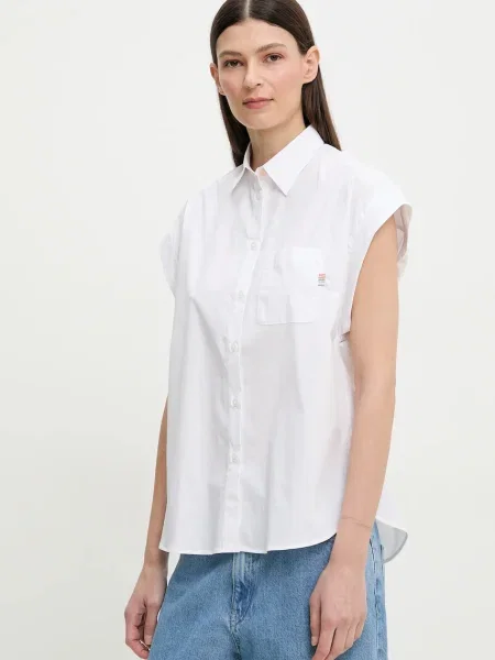 PS Paul Smith cămașă din femei cu guler clasic relaxed alb