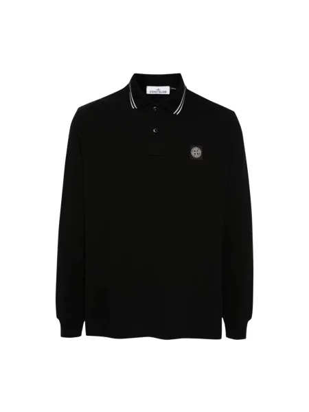 Koszulka polo Stone Island z kamieniami czarna