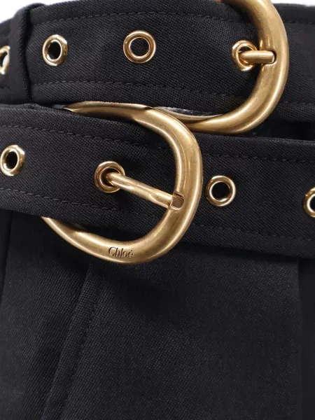 Pantaloni Chloé cu cataramă negru