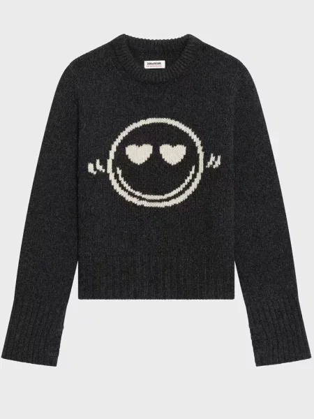 Шерстяной свитер Zadig&voltaire серый