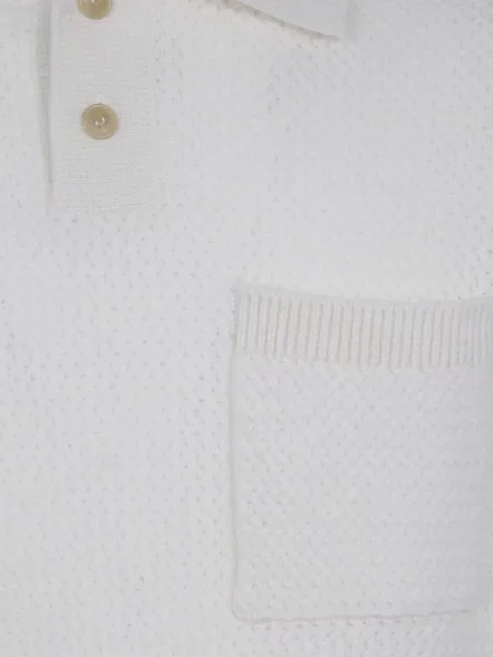 Πλεκτό polo Filippo De Laurentiis λευκό