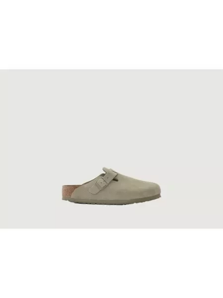 Birkenstock Klapki Boston Leve Zielony beżowe