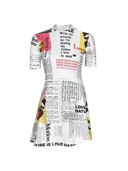 Obleka mini obleka Desigual bela