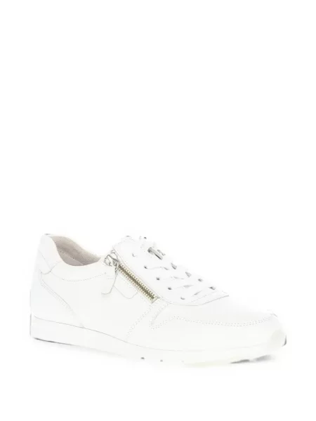 Sneakerși Gabor cu șireturi din dantelă alb