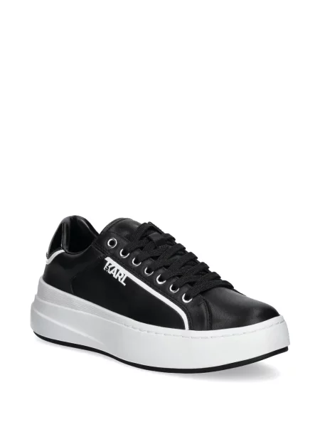 Sneakerși Karl Lagerfeld din dantelă negru