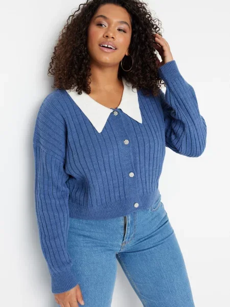 Cardigan Trendyol albastru