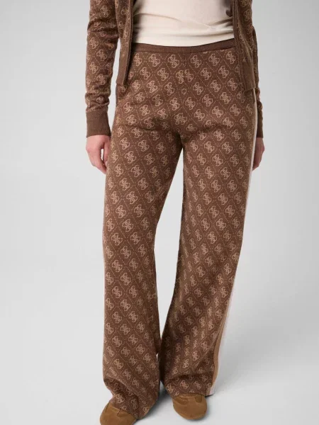 GUESS ACTIVE Pantaloni de tricot Aneira | Relaxed fit cu adaos de lână maro