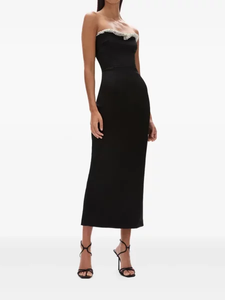 Sukienka wieczorowa Rachel Gilbert z koralikami garniturowa czarna