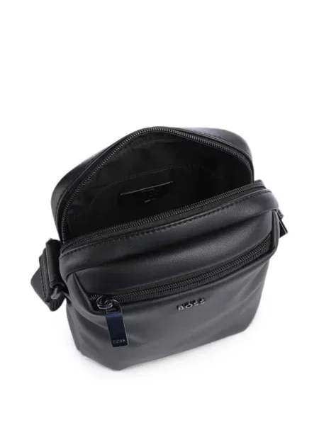 Crossbody torba Boss s autogramom crna