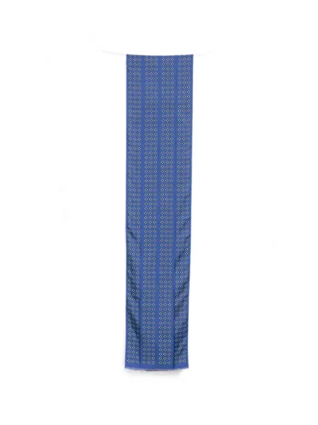 Fular Tom Ford cu imprimeu geometric albastru
