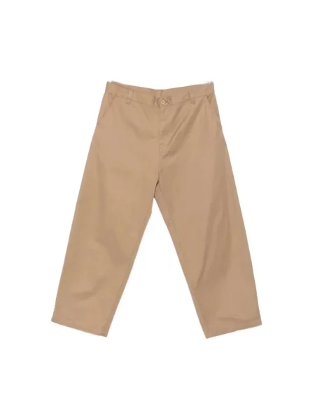 Spodnie Carhartt Wip skórzane brązowe