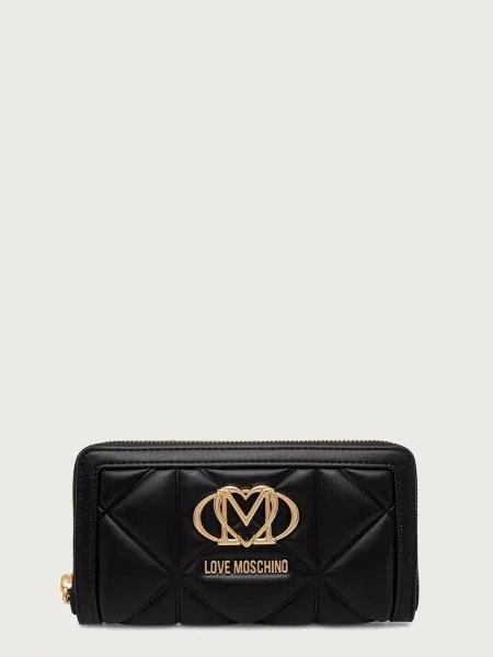 Love Moschino portofel pentru femei cu imitație de piele negru