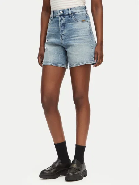 G-Star Raw Pantaloni scurți de blugi Clean Edge deschis albastru