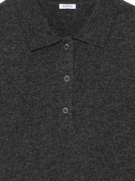Gulerat tricou polo Aspesi gri
