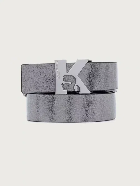 Karl Lagerfeld Jeans curea reversibilă pentru femei din piele