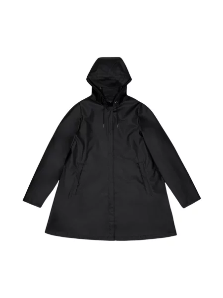 Rains kurtka przeciwdeszczowa A-line W Jacket przejściowa czarny