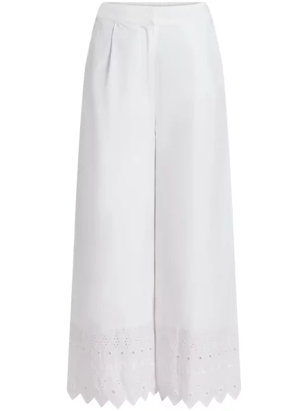 Pantaloni Karl Lagerfeld cu broderie alb