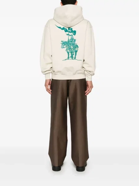 Hanorac cu glugă Burberry cu imagine alb