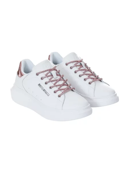 Sneakersy Just Cavalli skórzane białe