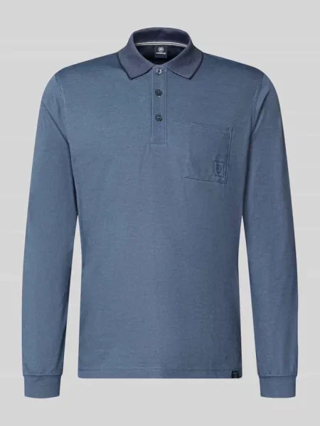 Koszulka polo o kroju regular fit w dwukolorowym wykonaniu Lerros granatowa