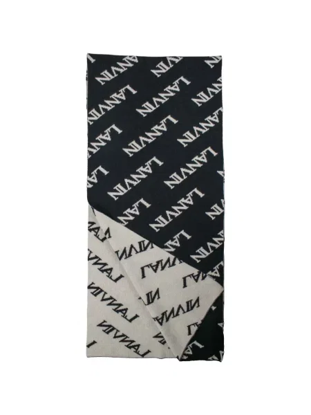 Fular Lanvin cu imagine negru