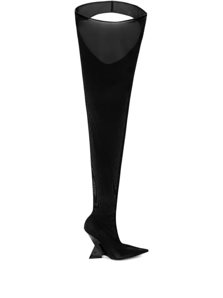 Cizme peste genunchi The Attico negru