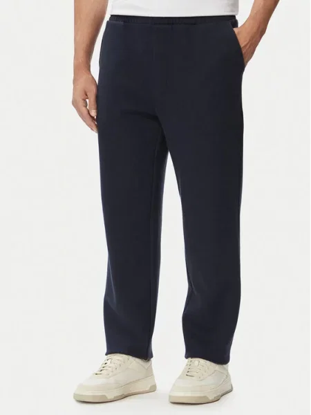BOSS Orange spodnie dresowe z bawełną Se_Bend granatowe