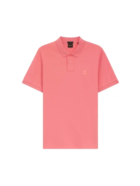 Koszulka polo o kroju slim fit z bawełny z dodatkiem streczu model PASSENGER' Boss Orange różowa