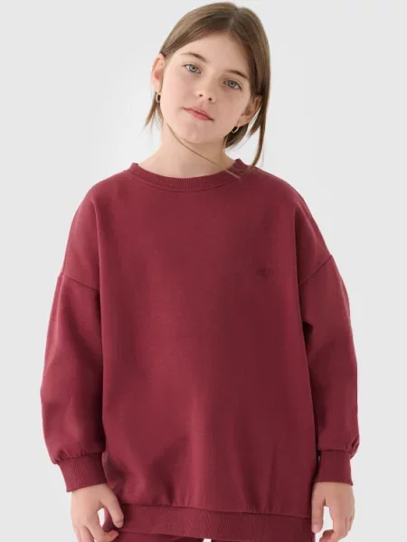 4F bluza bez kaptura czerwona