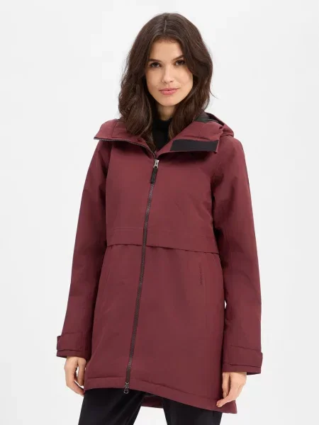 Parka o kroju regular fit z kapturem Didriksons czerwona