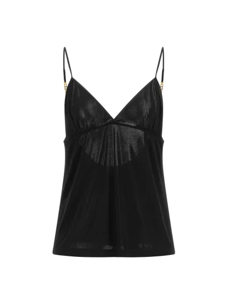 Kurtka Saint Laurent ze sznurkiem z dekoltem w serek czarna