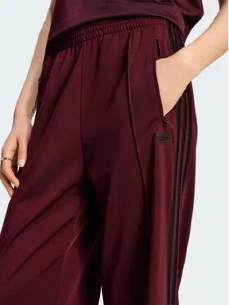 Adidas Teplákové nohavice Firebird Loose Tracksuit Bordová čierna