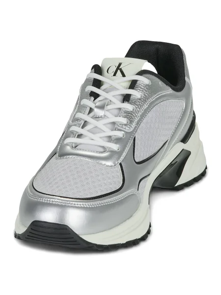 Sneakers Calvin Klein Hike Runner Laceup Mesh Mix Met argintiu